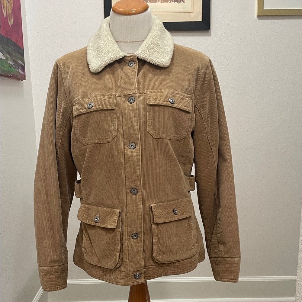 Vintage Corduroy & Sherpa Flannel lined Farm Cabin-core Jacket